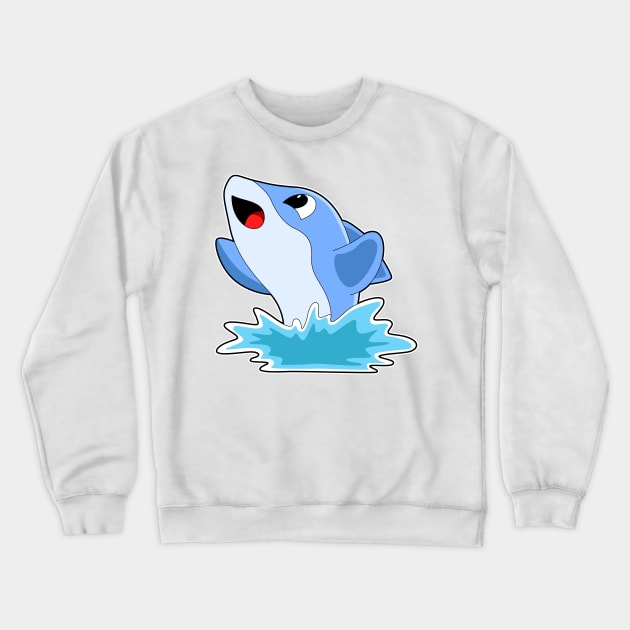 Dolphin in Water Crewneck Sweatshirt by Markus Schnabel